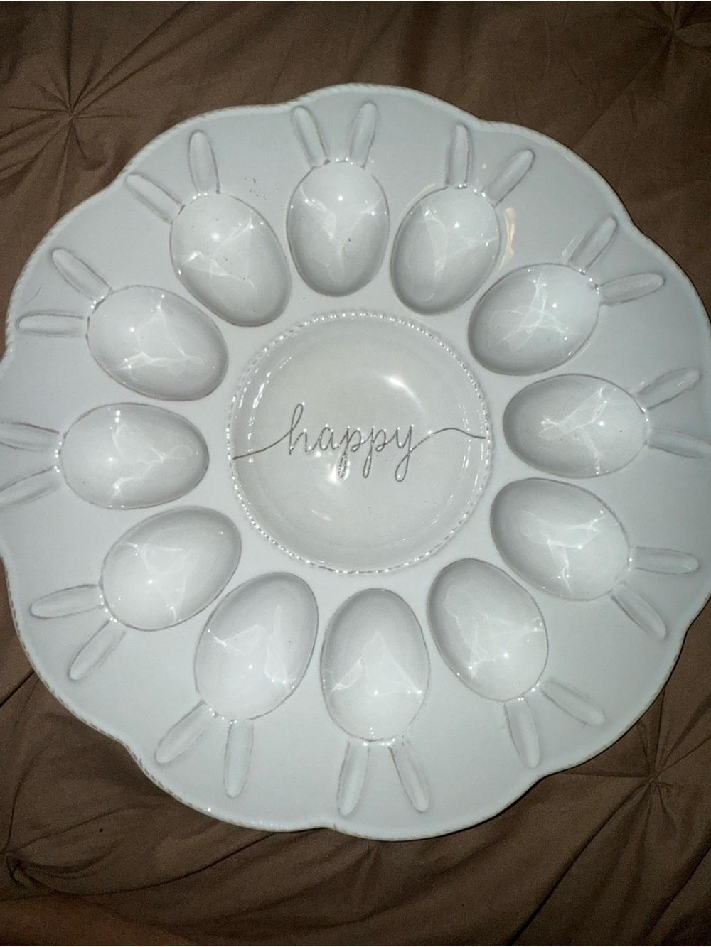 Mud pie egg plate